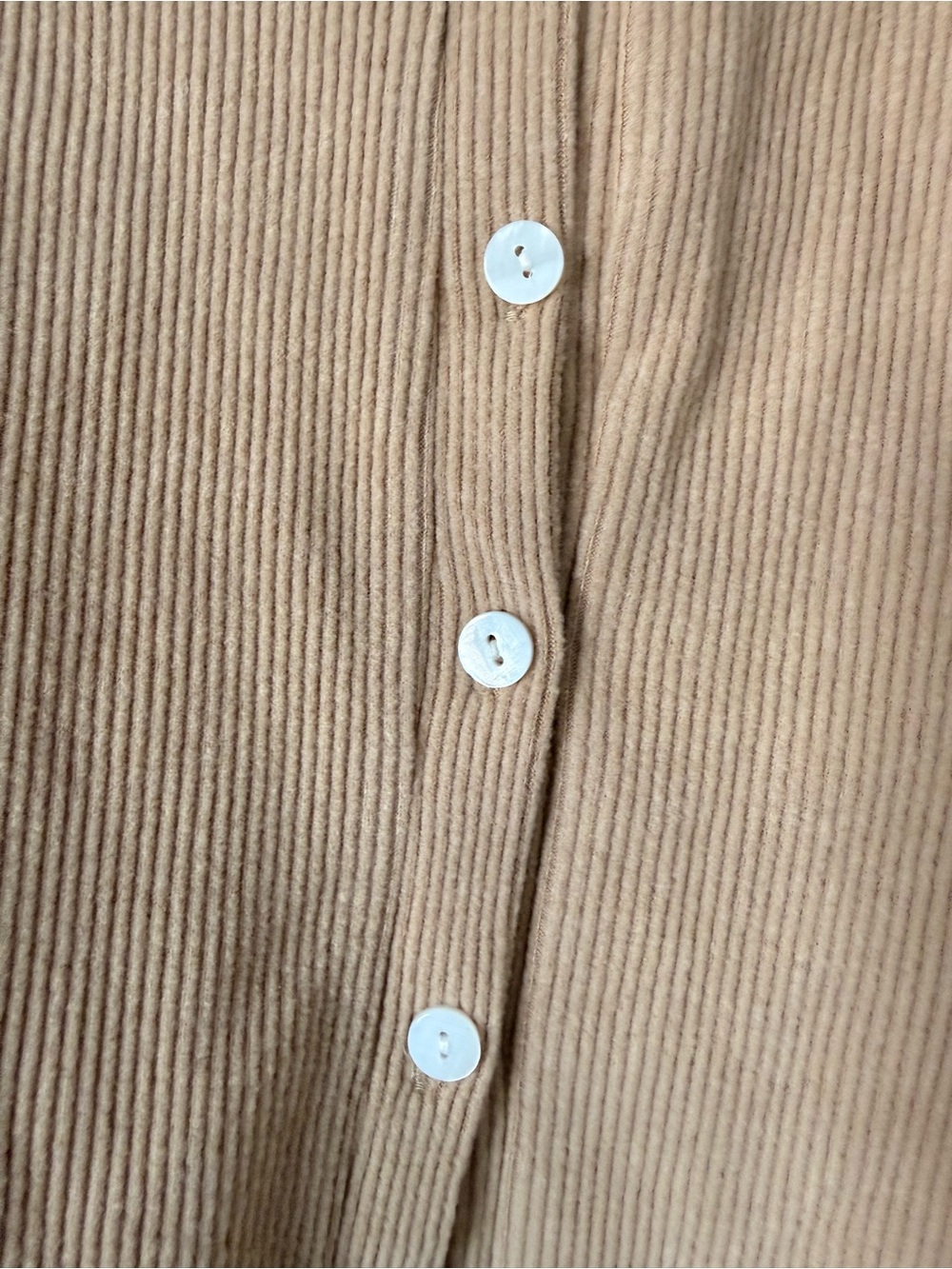Cupshe Beige Ribbed Button-Front Tank - Picture 3 of 5